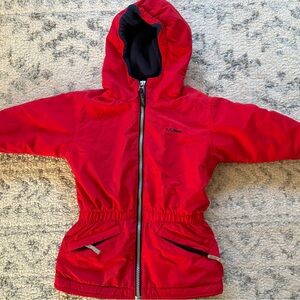 Vintage Kids Red Jacket by L.L. Bean 2T